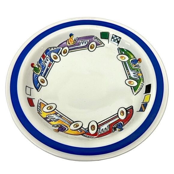 Tiffany & Co 2002 Race Cars 3-Piece Dish Set Plate Bowl Cup Made in Japan - Picture 4 of 7